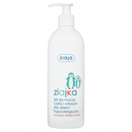 ZIAJA Ziajka żel do mycia ciała i włosów dla dzieci hypoalergiczny powyżej 6 miesiąca życia 400 ml