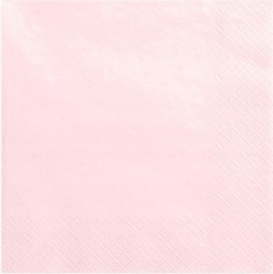 Serwetki trójwarstwowe, jasny różowy 33x33cm 1op./20szt.