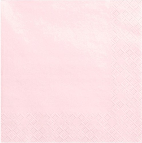 Serwetki trójwarstwowe, jasny różowy 33x33cm 1op./20szt.