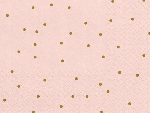 Serwetki Kropeczki, różowe 33x33cm 1op./20szt.