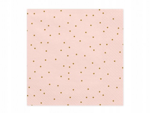 Serwetki Kropeczki, różowe 33x33cm 1op./20szt.
