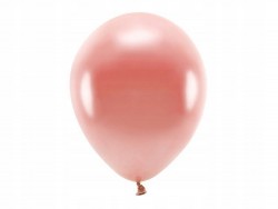 Balony Eco metalizowane 30 cm, różowe złoto rose gold, 10 szt.