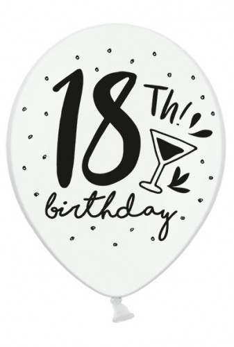 BALONY na 18 URODZINY 18th! birthday Urodzinowe Dekoracje 30cm 50 sztuk